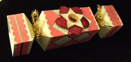 Metallic Diamonds Cracker Shaped Treat or Favour Box by Patricia Platt
