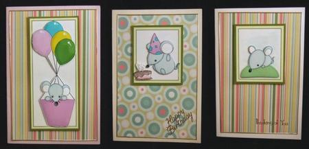 Cute Mice Decoupage Toppers by Patricia Platt