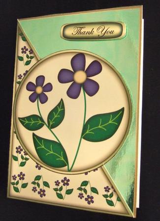Dark Purple Flowers Cut and Fold by Patricia Platt