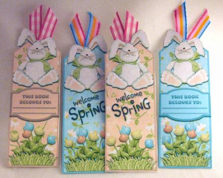 Welcome Spring Bunny Bookmarks by Patricia Platt