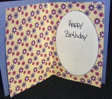 Purple Flowers Insert (cream) by Patricia Platt