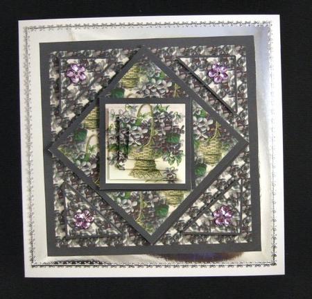 Lilac Flowers Geometric Pyramid Panel by Patricia Platt
