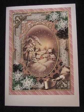 Snowy Village Snow A4 Picture Sheet by Patricia Platt