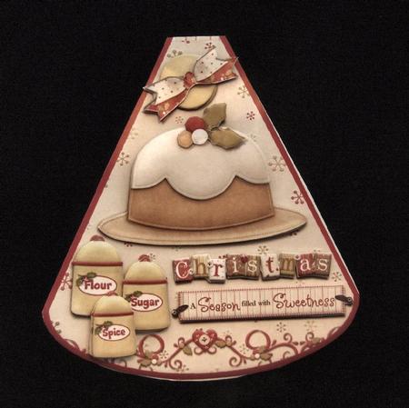 Christmas Pudd a Season Filled with Sweetness Wobble Card by Patricia Platt