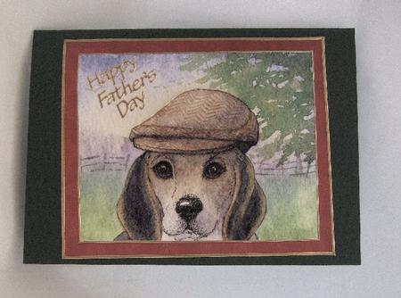 Beagle Dog in His Flat Cap by Patricia Platt