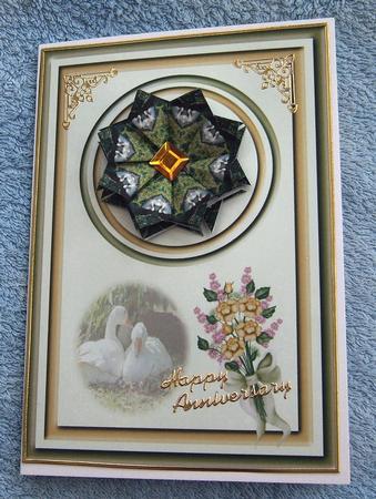 Anniversary Geese Topper and Teabag Tiles by Patricia Platt