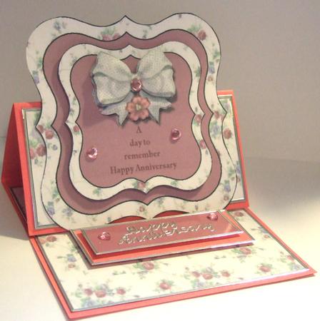 Anniversary Roses Easel Card by Patricia Platt
