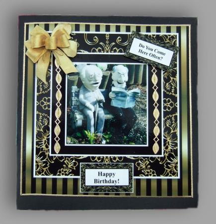 Grumpy Old Men - 8 x 8 Black & Gold for Men & Women by Patricia Platt