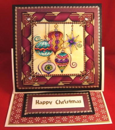 Christmas Decorations One Edge Scallop Bottom Stacker by Patricia Platt