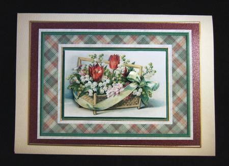Basket of Flowers Quick Card by Patricia Platt