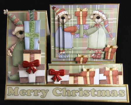Christmas Gift Side Stepper card by Patricia Platt