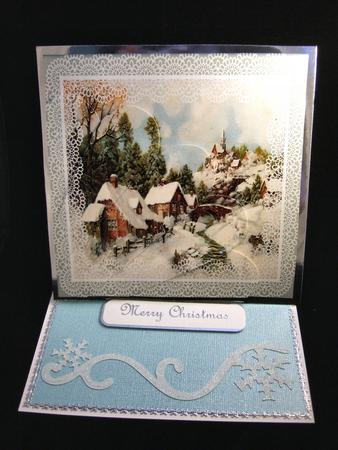 Christmas Cottages Snow Scenery by Patricia Platt