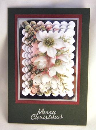 Christmas Roses Scallop Edge Pyramid Toppers by Patricia Platt