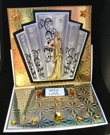 Art Deco Panels Lady in Gold by Patricia Platt