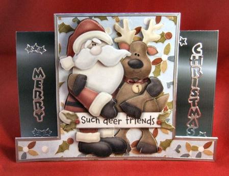 Deer Friends Stagger Fold Card by Patricia Platt
