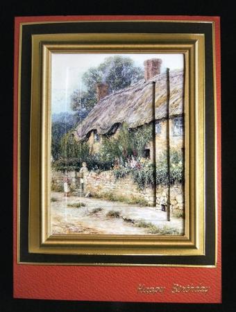 Mother and Child Entering Cottage by Patricia Platt