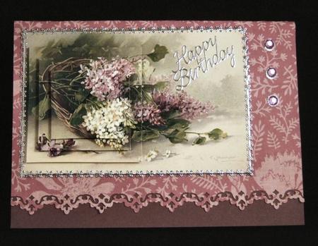 Basket of Lilacs - Pyramid Side Panel by Patricia Platt