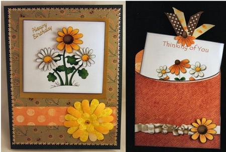 Rounded Envelope Card - Daisy by Patricia Platt