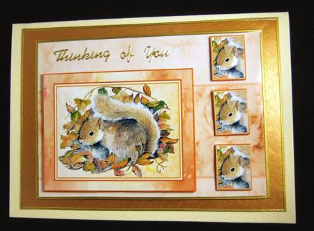 Step by Step Squirrel Decoupage Card by Patricia Platt