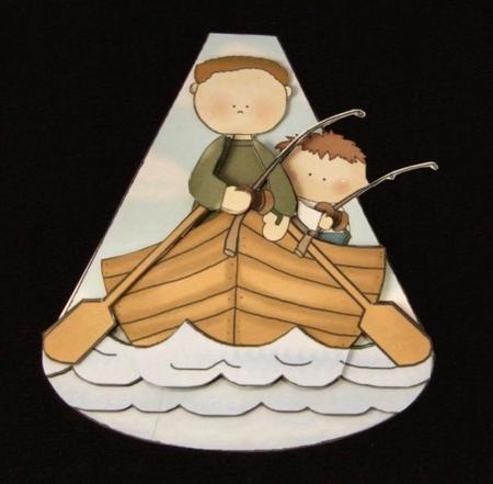 Fishing with Dad Wobble Card Sheet by Patricia Platt