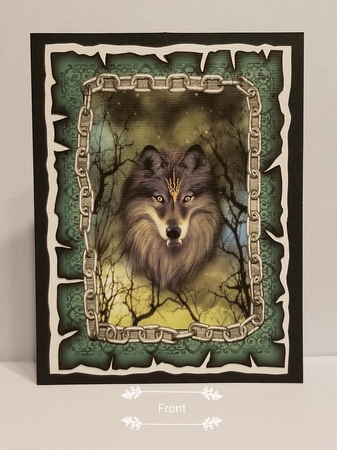 Wolf on Parchment Topper(port)1 by Patty Stone
