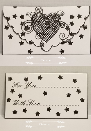 Black Heart Gift Money Wallet by Patty Stone