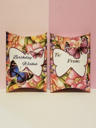 Birthday Pillow Box, Flowers & Butterflies by Patty Stone