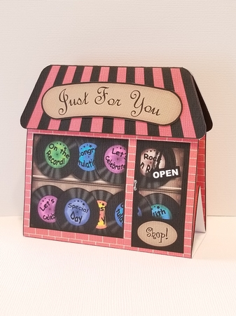 3D Little Record Shop Gift Card Holder by Patty Stone