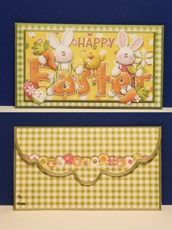 Happy Easter Bunnys & Buttons Money Wallet by Patty Stone