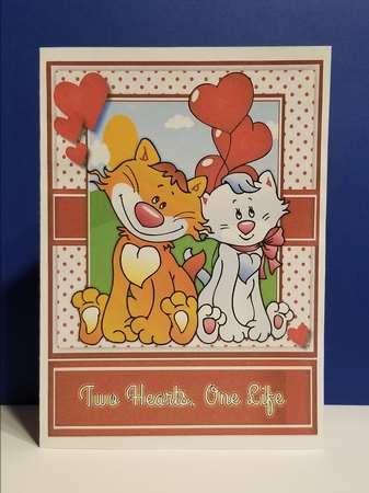 Cute Valentine Cat Couple  by Patty Stone