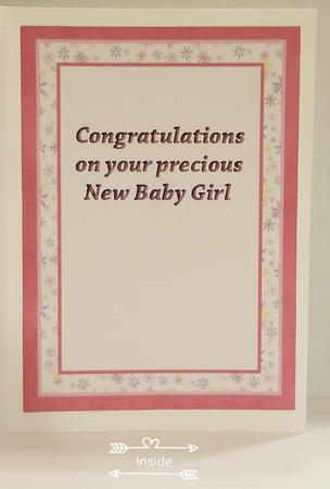 A5 New Baby Girl Girrafe card topper mini kit by Patty Stone