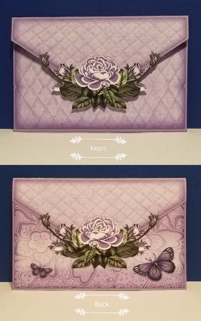 Butterfly Floral Money/Gift/Voucher Pocket/Wallet/Envelope - Mauve by Patty Stone