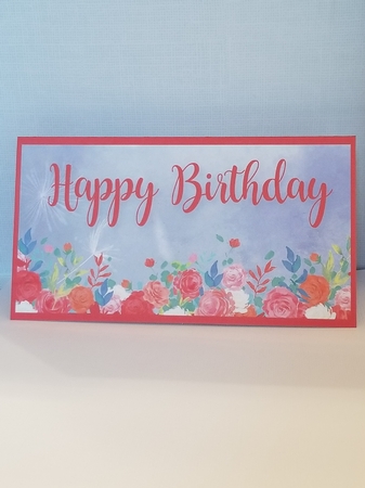 Pretty Rose Money/Gift/Voucher Wallet/Pocket/Envelope -Happy Birthday by Patty Stone