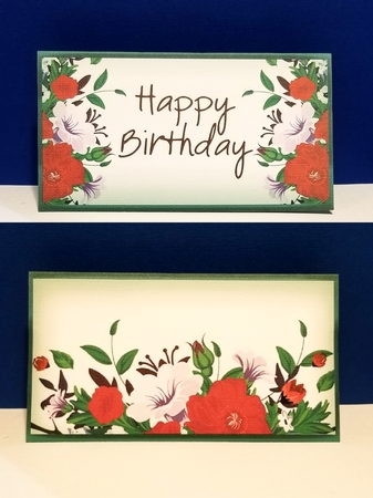 Flower Money/Gift/Voucher Wallet/Pocket/Envelope - Happy Birthday by Patty Stone