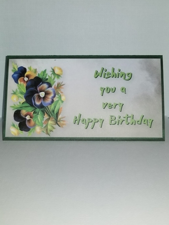 Pansy Money/Gift/Voucher Wallet/Pocket/Envelope - Happy Birthday by Patty Stone