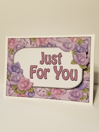 5x7 JUST FOR YOU Time for Roses 3D Decoupage by Patty Stone