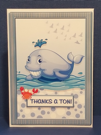 Have a Whale of a Good Time on Your Holida Card Topper by Patty Stone