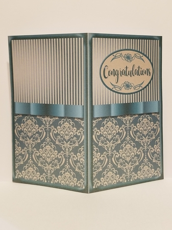 Ribbon Sash Congratulations Gift Voucher/Money Wallet/Pocket - Green by Patty Stone