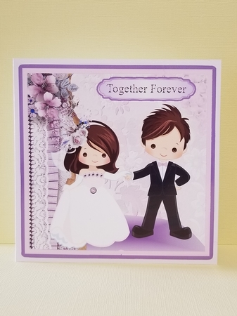 Wedding Couple 8x8 Card Mini Kit & Decoupage by Patty Stone