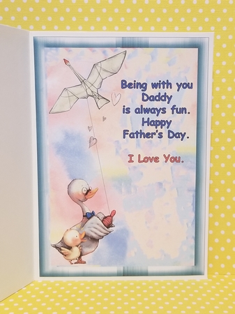 Father And Son Play Days Card front with Bookmark And Gift Tag by Patty Stone