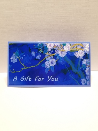 Blue Blooms Money/Voucher Wallet/Pocket/Envelope by Patty Stone