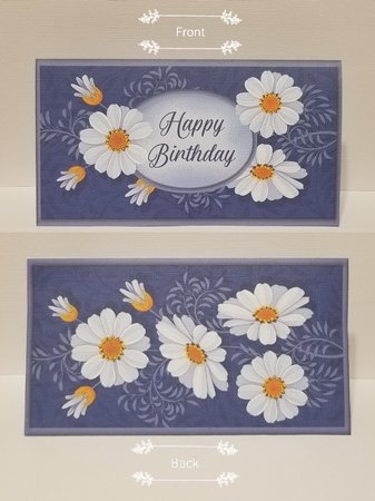 Daisy Blue Money/Voucher Wallet/Pocket/Envelope by Patty Stone