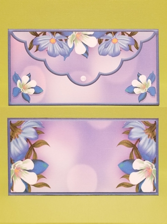 Floral Edge Voucher/Money Wallet/Pocket Envelope - Purple by Patty Stone