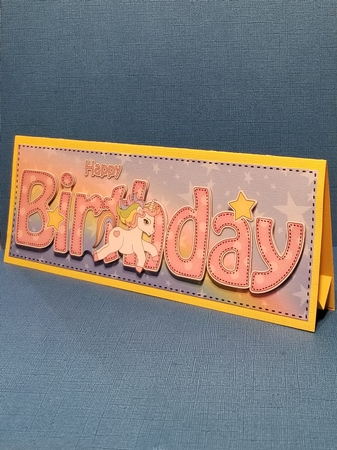 Large DL HAPPY BIRTHDAY 3D decoupage by Patty Stone