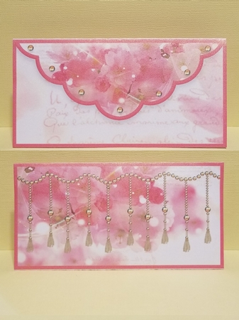 Gold Ball Scalloped Voucher/Money/ Wallet/Pocket by Patty Stone