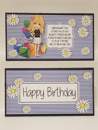 Shopping Girl Voucher/Money/ Wallet/Pocket by Patty Stone