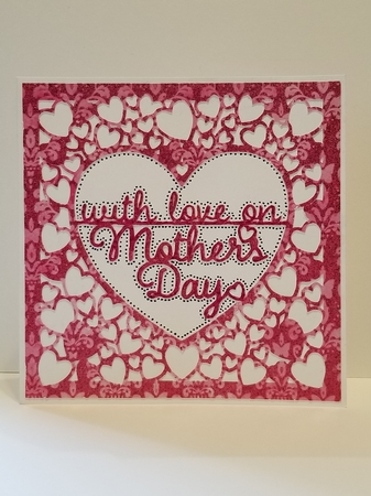 With Love on Mothers Day Card Cutting Template by Patty Stone