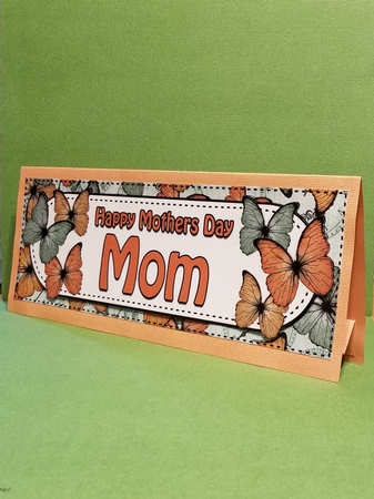 Large DL Happy Mothers Day MOM Butterflies 3D decoupage by Patty Stone