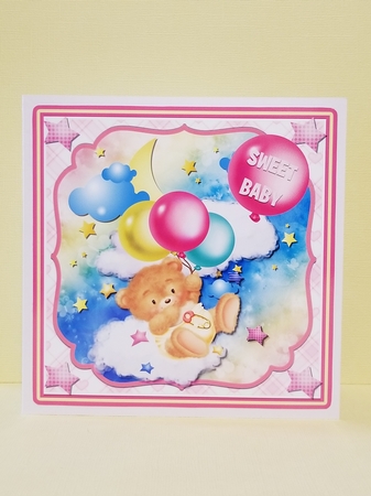 BEAR & BALLOONS - BABY GIRL MINI KIT by Patty Stone