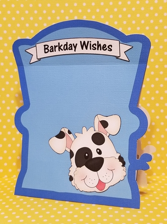 3D Shaped Card  Kit - Little Spotty Dog Spot reads the Barking Newspaper by Patty Stone